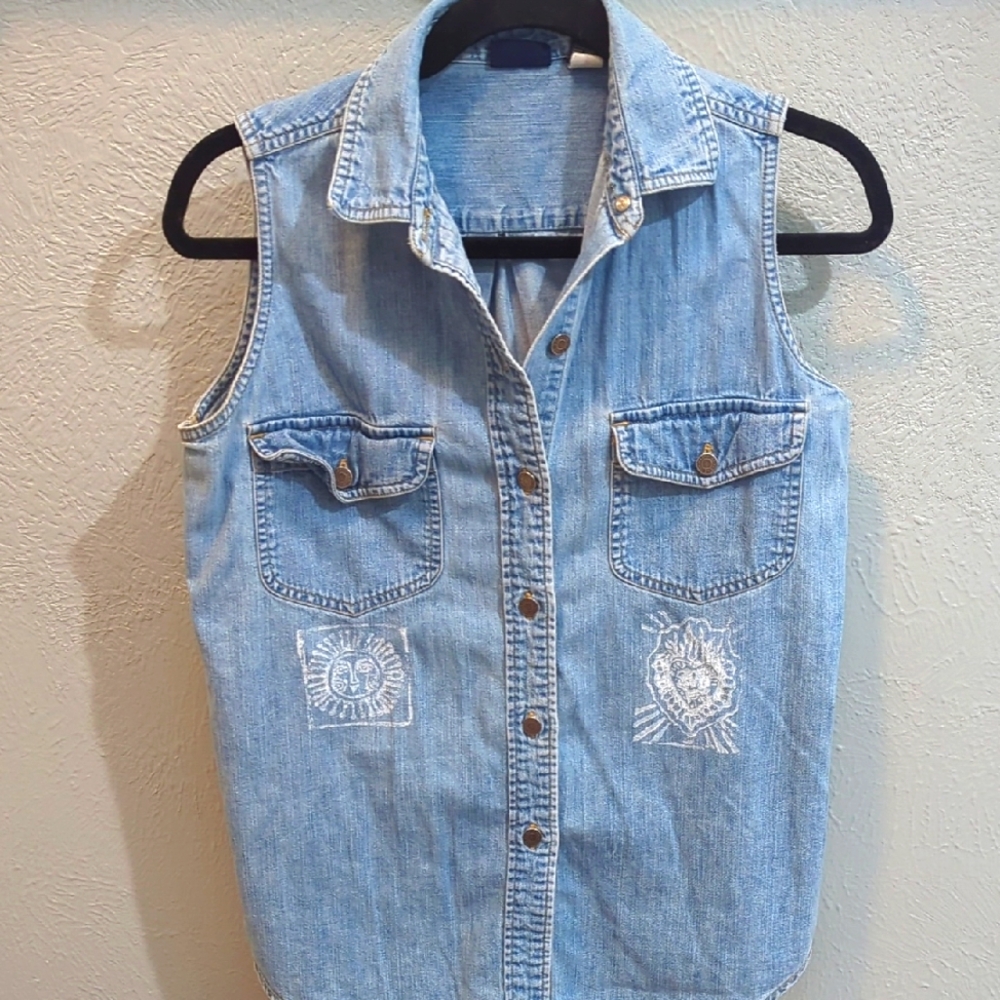 Gap Denim Sleeveless Vest